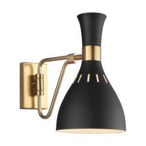 Visual Comfort Studio Joan Wall Sconce in Midnight Black And Burnished Brass by Ellen Degeneres