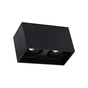 Visual Comfort Modern Exo 2-Light 3000K LED 5" Ceiling Light in Black and Matte Black