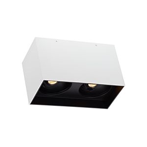 Visual Comfort Modern Exo 2-Light 3000K LED 5" Ceiling Light in Black and Matte White