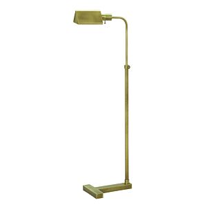 Fairfax 1-Light Floor Lamp in Antique Brass