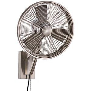 Minka Aire Anywhere Indoor/Outdoor Oscillating Wall Fan in Brushed Nickel