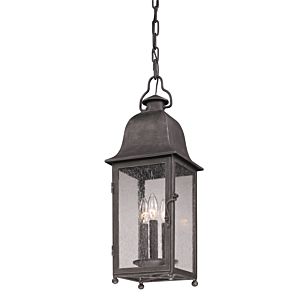Troy Larchmont 3 Light 24 Inch Pendant Light in Aged Pewter