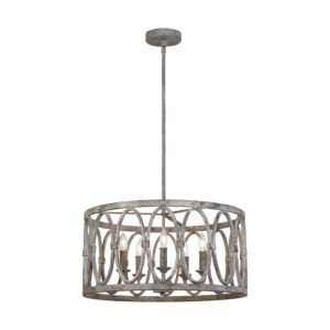 Visual Comfort Studio Patrice 5-Light Chandelier in Deep Abyss by Sean Lavin
