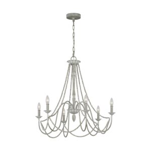 Maryville 6-Light Chandelier in Washed Grey