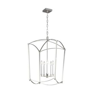 Thayer 5 Light Foyer Light in Polished Nickel by Sean Lavin