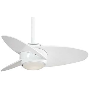 Minka Aire Slant 36 Inch LED Ceiling Fan in White