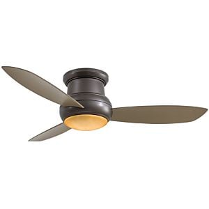 Minka Aire Concept II 52 Inch Indoor/Outdoor LED Flush Mount Ceiling Fan in Oil Rubbed Bronze