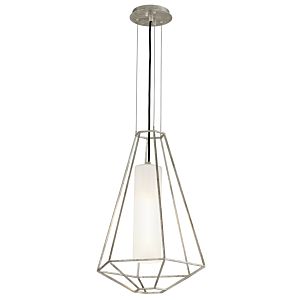 Troy Silhouette 23 Inch Pendant Light in Silver Leaf
