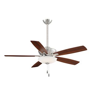 Minka Aire Minute 52 Inch Indoor Ceiling Fan in Brushed Nickel with Dark Walnut