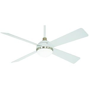 Minka Aire Orb LED 54 Inch Indoor Ceiling Fan in Flat White with Brushed Nickel