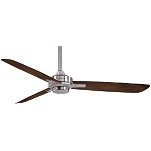 Minka Aire Rudolph 52 Inch Ceiling Fan in Brushed Nickel with Medium Maple Blades