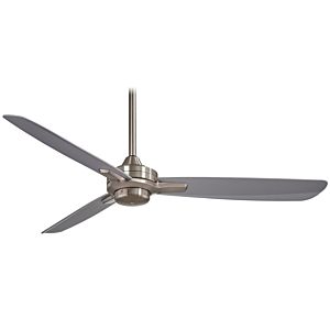 Minka Aire Rudolph 52 Inch Ceiling Fan in Brushed Nickel with Silver Blades