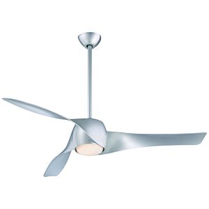 Minka Aire Ceiling Fan with Light Kit in Silver