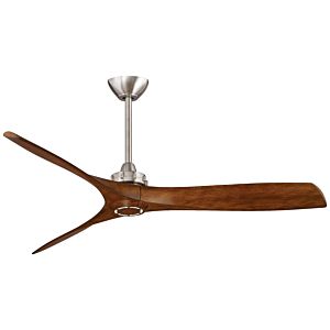 Minka Aire Aviation 60 Inch Ceiling Fan in Brushed Nickel with Distressed Koa