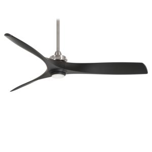 Minka Aire Transitional 60 Inch Indoor Ceiling Fan in Brushed Nickel with Coal