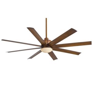  Contemporary 65" Indoor/Outdoor Ceiling Fan in Distressed Koa