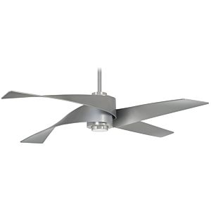 Minka Aire Artemis IV 64 Inch LED Ceiling Fan in Brushed Nickel with Silver
