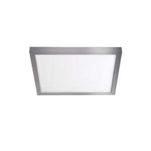 Square 1-Light LED Flush Mount Ceiling Light in Brushed Nickel