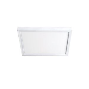 Square 1-Light LED Flush Mount Ceiling Light in White