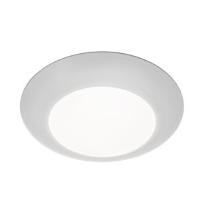 Disc 1-Light LED Flush Mount Ceiling Light in White