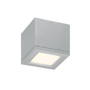 Rubix 1-Light LED Flush Mount Ceiling Light in Brushed Aluminum