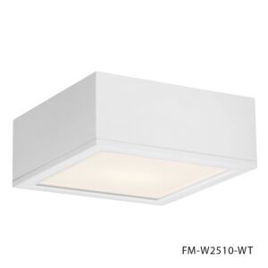 Rubix 1-Light LED Flush Mount Ceiling Light in White