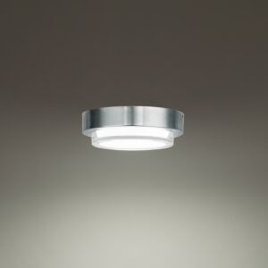 Kind 1-Light LED Outdoor Flush Mount Ceiling Light in Stainless Steel