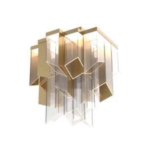 Rowland LED Flush Mount Ceiling Light in Titanium Gold