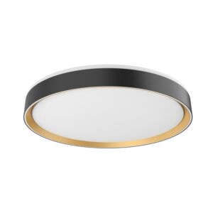Essex LED Flush Mount in Black with Gold