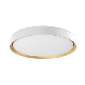 Essex LED Flush Mount in White with Gold
