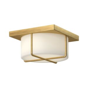 Regalo LED Flush Mount in Brushed Gold with Opal Glass
