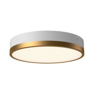Adelaide LED Flush Mount in Aged Gold with White