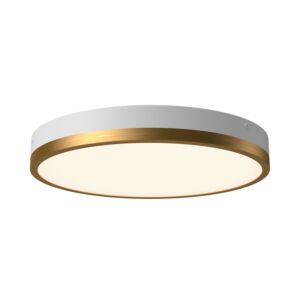 Adelaide LED Flush Mount in Aged Gold with White