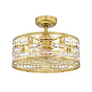 Klout 5-Light 22" Ceiling Fan in Brushed Satin Brass