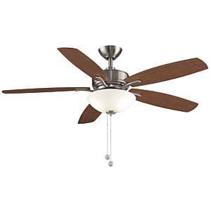 Fanimation Aire Deluxe 2 Light 52 Inch 5 Blade Ceiling Fan in Brushed Nickel