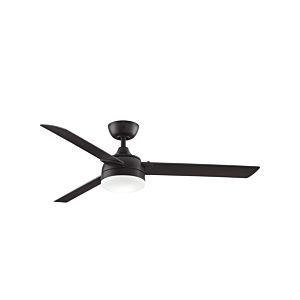 Fanimation Xeno Wet 56 Inch LED Indoor/Outdoor Ceiling Fan in Dark Bronze with Opal Frosted Glass
