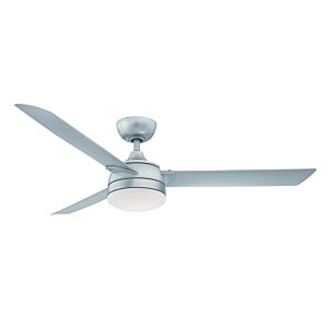 Fanimation Xeno Wet 56 Inch LED Indoor/Outdoor Ceiling Fan in Silver with Opal Frosted Glass