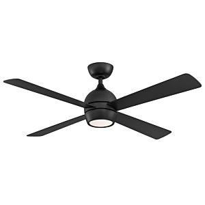  Kwad 52" LED Indoor Ceiling Fan in Black with Opal Frosted Glass