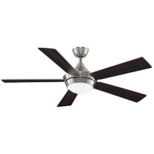Fanimation Celano V2 52 Inch LED Indoor Ceiling Fan in Brushed Nickel with Opal Frosted Glass