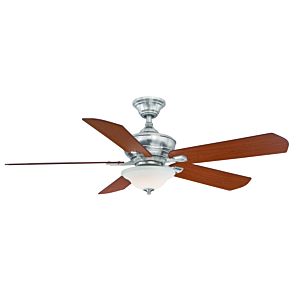 Fanimation Camhaven v2 52 Inch LED Indoor Ceiling Fan in Brushed Nickel with Frosted White Glass