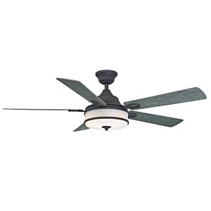  Stafford 52" LED Indoor Ceiling Fan in Matte Greige with White Frosted Glass