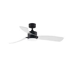 Fanimation SculptAire 52 Inch LED Indoor Ceiling Fan in Black with Opal Frosted Glass