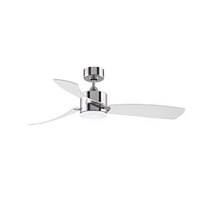 Fanimation SculptAire 52 Inch LED Indoor Ceiling Fan in Chrome with Opal Frosted Glass