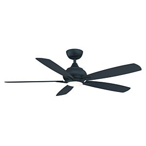  Doren 52" LED Indoor Ceiling Fan in Black with Opal Frosted Glass