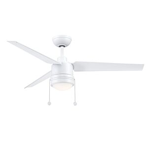 PC with DC 1-Light 52" Ceiling Fan in Matte White