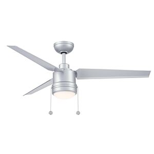 PC with DC 1-Light 52" Ceiling Fan in Silver