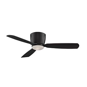  Embrace 52" LED Indoor Flush Mount Ceiling Fan in Dark Bronze with Opal Frosted Glass