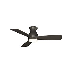 Fanimation Hugh 44 Inch LED Indoor/Outdoor Flush Mount Ceiling Fan in Matte Greige with Opal Frosted Glass