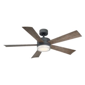 Wynd 1-Light 52" Ceiling Fan in Graphite with Weathered Gray