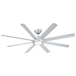 Hydra 1-Light 80" Ceiling Fan in Titanium Silver